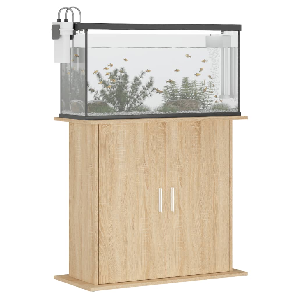 vidaXL Suport acvariu, stejar sonoma, 81x36x73 cm, lemn prelucrat vidaXL Suport acvariu, stejar sonoma, 81x36x73 cm, lemn prelucrat