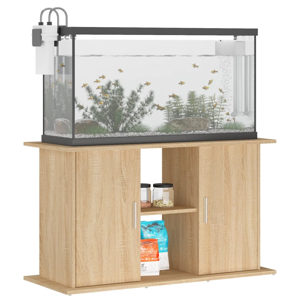vidaXL Suport acvariu, stejar sonoma, 101x41x58 cm, lemn prelucrat vidaXL Suport acvariu, stejar sonoma, 101x41x58 cm, lemn prelucrat
