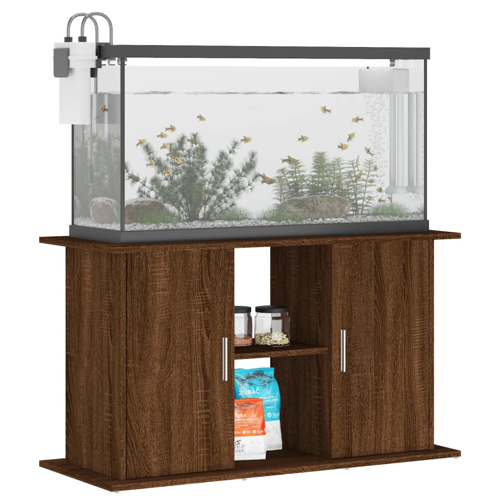 vidaXL Suport acvariu, stejar maro, 101x41x58 cm, lemn prelucrat vidaXL Suport acvariu, stejar maro, 101x41x58 cm, lemn prelucrat