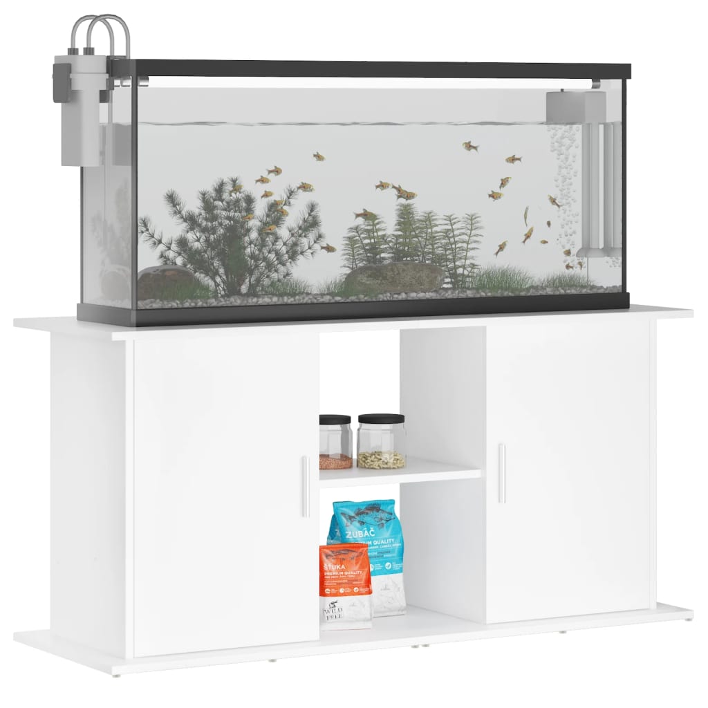 vidaXL Suport pentru acvariu, alb, 121x41x58 cm, lemn prelucrat vidaXL Suport pentru acvariu, alb, 121x41x58 cm, lemn prelucrat