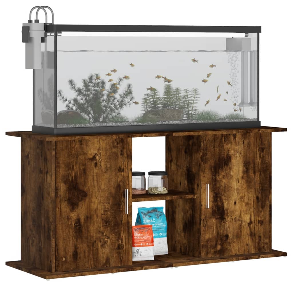 vidaXL Suport acvariu, stejar afumat, 121x41x58 cm, lemn prelucrat vidaXL Suport acvariu, stejar afumat, 121x41x58 cm, lemn prelucrat