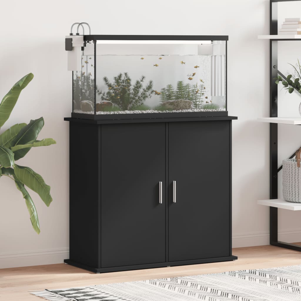 vidaXL Suport pentru acvariu, negru, 81x36x73 cm, lemn prelucrat vidaXL Suport pentru acvariu, negru, 81x36x73 cm, lemn prelucrat