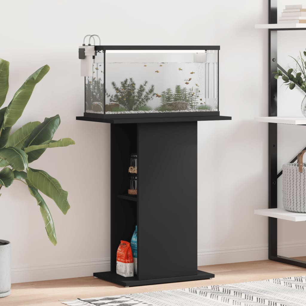 vidaXL Suport pentru acvariu, negru, 60,5x36x72,5 cm, lemn prelucrat vidaXL Suport pentru acvariu, negru, 60,5x36x72,5 cm, lemn prelucrat