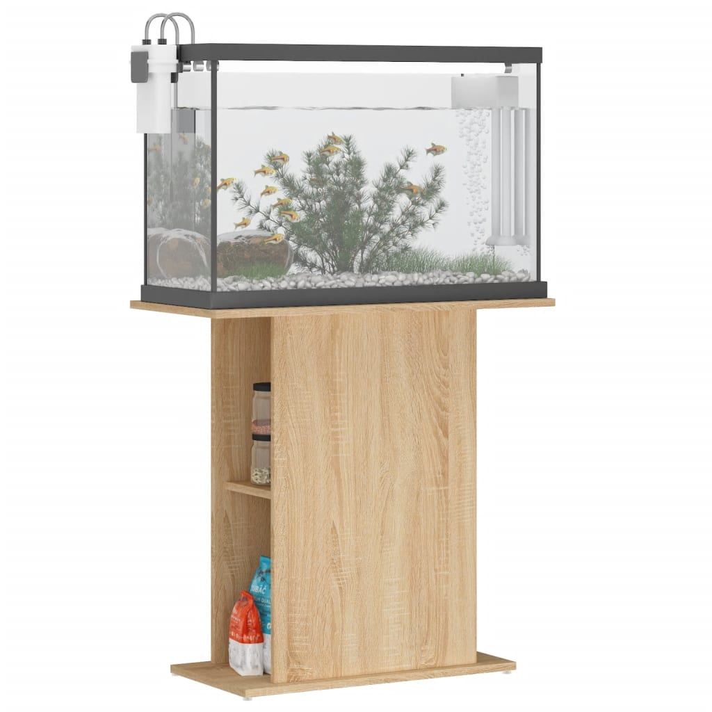 vidaXL Suport acvariu, stejar sonoma, 75x36x72,5 cm, lemn prelucrat