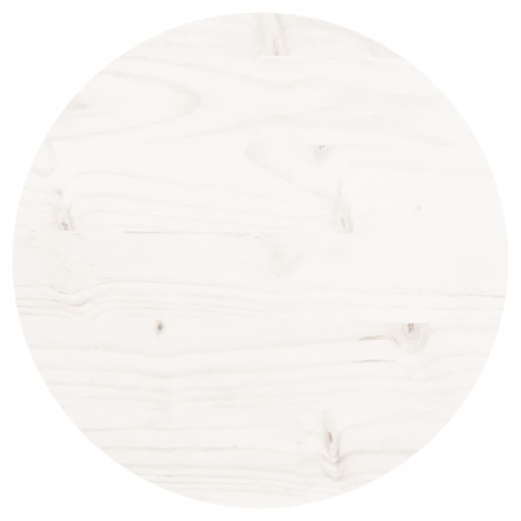 vidaXL Blat de masă rotund, alb, Ø30x3 cm, lemn masiv de pin vidaXL Blat de masă rotund, alb, Ø30x3 cm, lemn masiv de pin