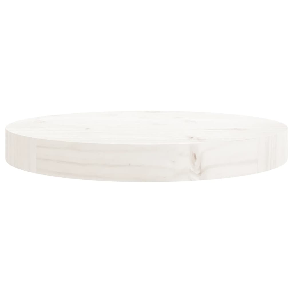 vidaXL Blat de masă rotund, alb, Ø30x3 cm, lemn masiv de pin vidaXL Blat de masă rotund, alb, Ø30x3 cm, lemn masiv de pin