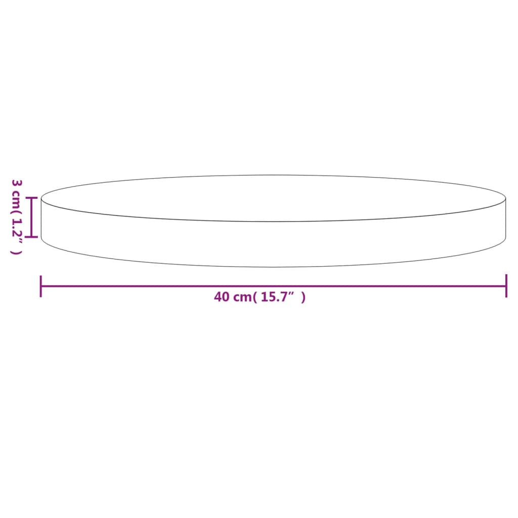 vidaXL Blat de masă rotund, Ø40x3 cm, lemn masiv de pin vidaXL Blat de masă rotund, Ø40x3 cm, lemn masiv de pin