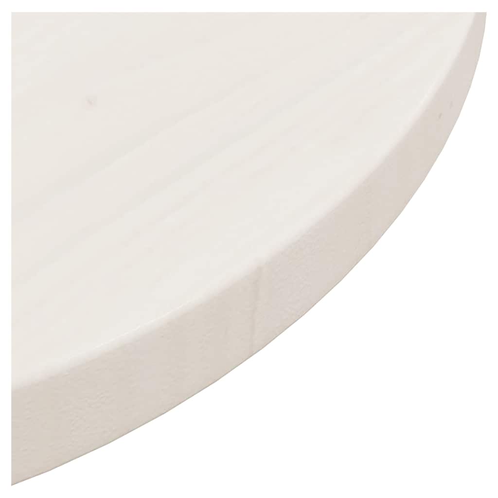 vidaXL Blat de masă rotund, alb, Ø40x3 cm, lemn masiv de pin vidaXL Blat de masă rotund, alb, Ø40x3 cm, lemn masiv de pin