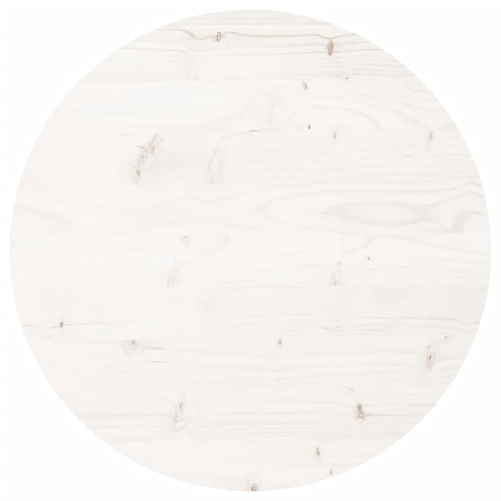 vidaXL Blat de masă rotund, alb, Ø50x3 cm, lemn masiv de pin vidaXL Blat de masă rotund, alb, Ø50x3 cm, lemn masiv de pin