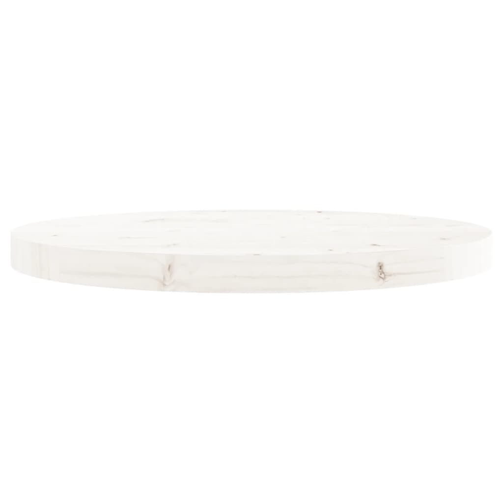 vidaXL Blat de masă rotund, alb, Ø50x3 cm, lemn masiv de pin vidaXL Blat de masă rotund, alb, Ø50x3 cm, lemn masiv de pin