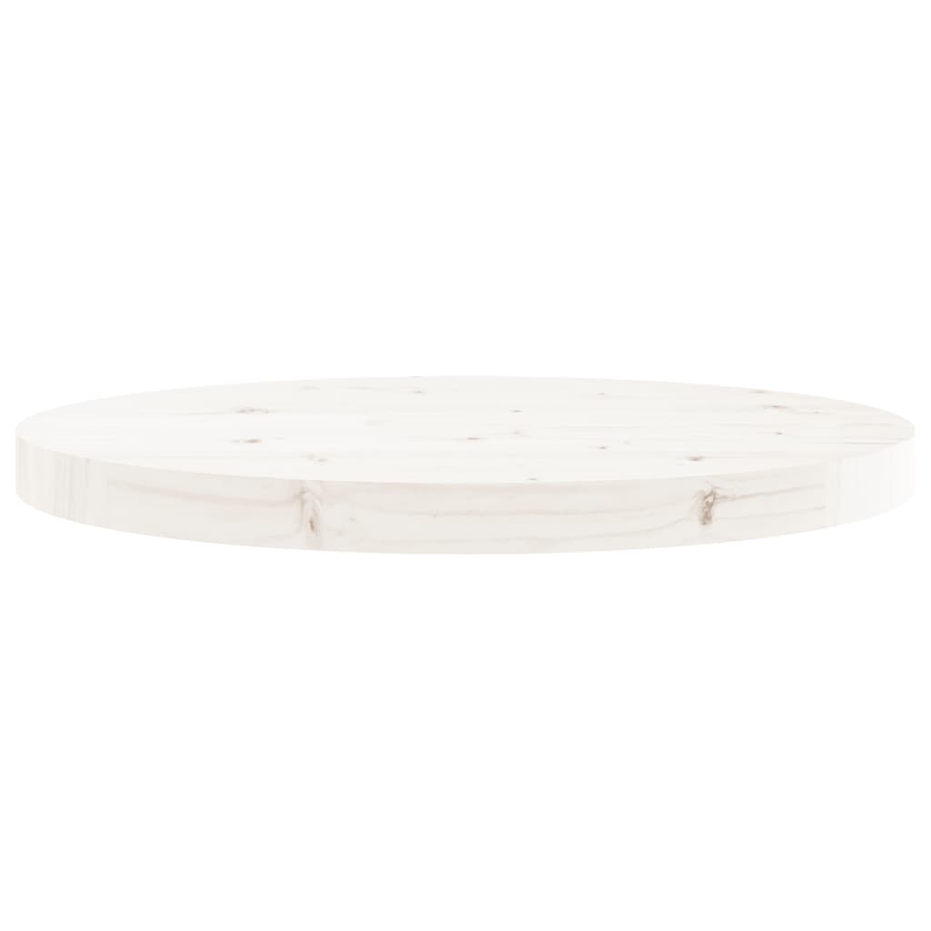 vidaXL Blat de masă rotund, alb, Ø50x3 cm, lemn masiv de pin vidaXL Blat de masă rotund, alb, Ø50x3 cm, lemn masiv de pin