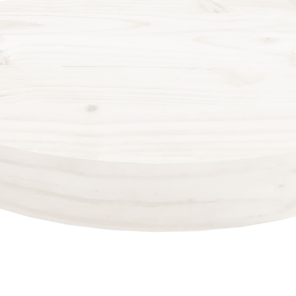 vidaXL Blat de masă rotund, alb, Ø50x3 cm, lemn masiv de pin vidaXL Blat de masă rotund, alb, Ø50x3 cm, lemn masiv de pin