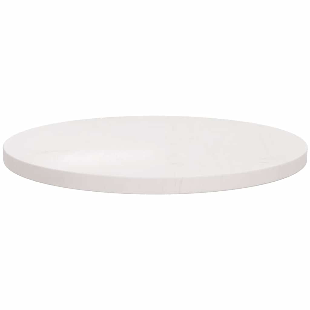 vidaXL Blat de masă rotund, alb, Ø60x3 cm, lemn masiv de pin vidaXL Blat de masă rotund, alb, Ø60x3 cm, lemn masiv de pin