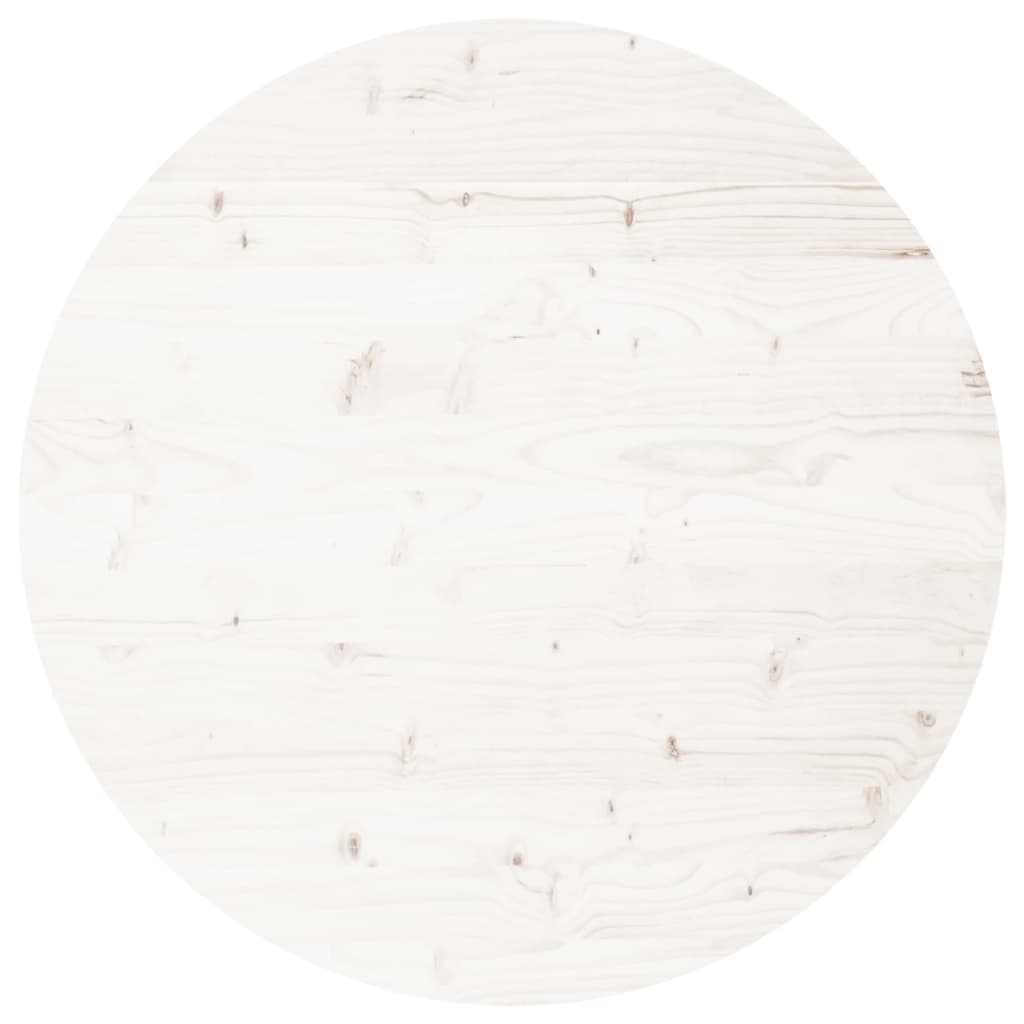 vidaXL Blat de masă rotund, alb, Ø70x3 cm, lemn masiv de pin vidaXL Blat de masă rotund, alb, Ø70x3 cm, lemn masiv de pin