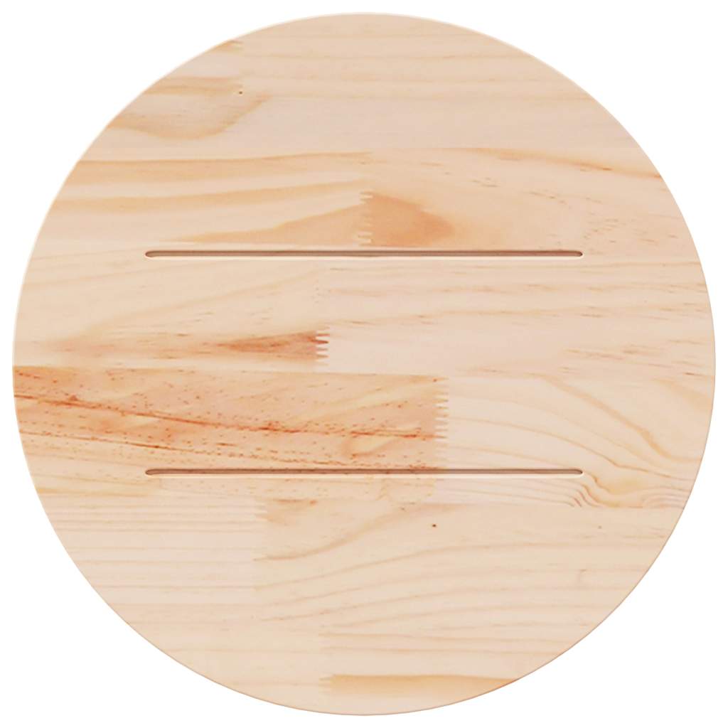 vidaXL Blat de masă rotund, alb, Ø70x3 cm, lemn masiv de pin vidaXL Blat de masă rotund, alb, Ø70x3 cm, lemn masiv de pin