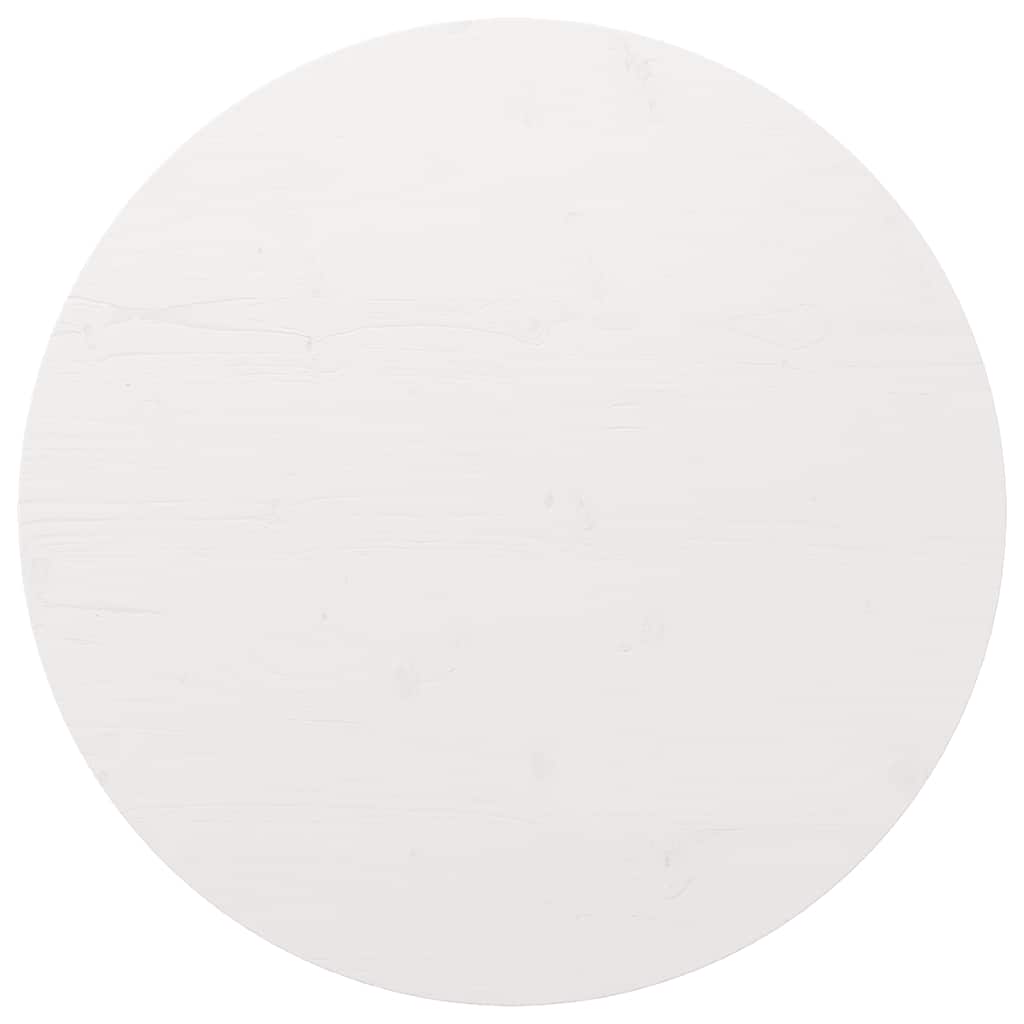 vidaXL Blat de masă rotund, alb, Ø80x3 cm, lemn masiv de pin vidaXL Blat de masă rotund, alb, Ø80x3 cm, lemn masiv de pin
