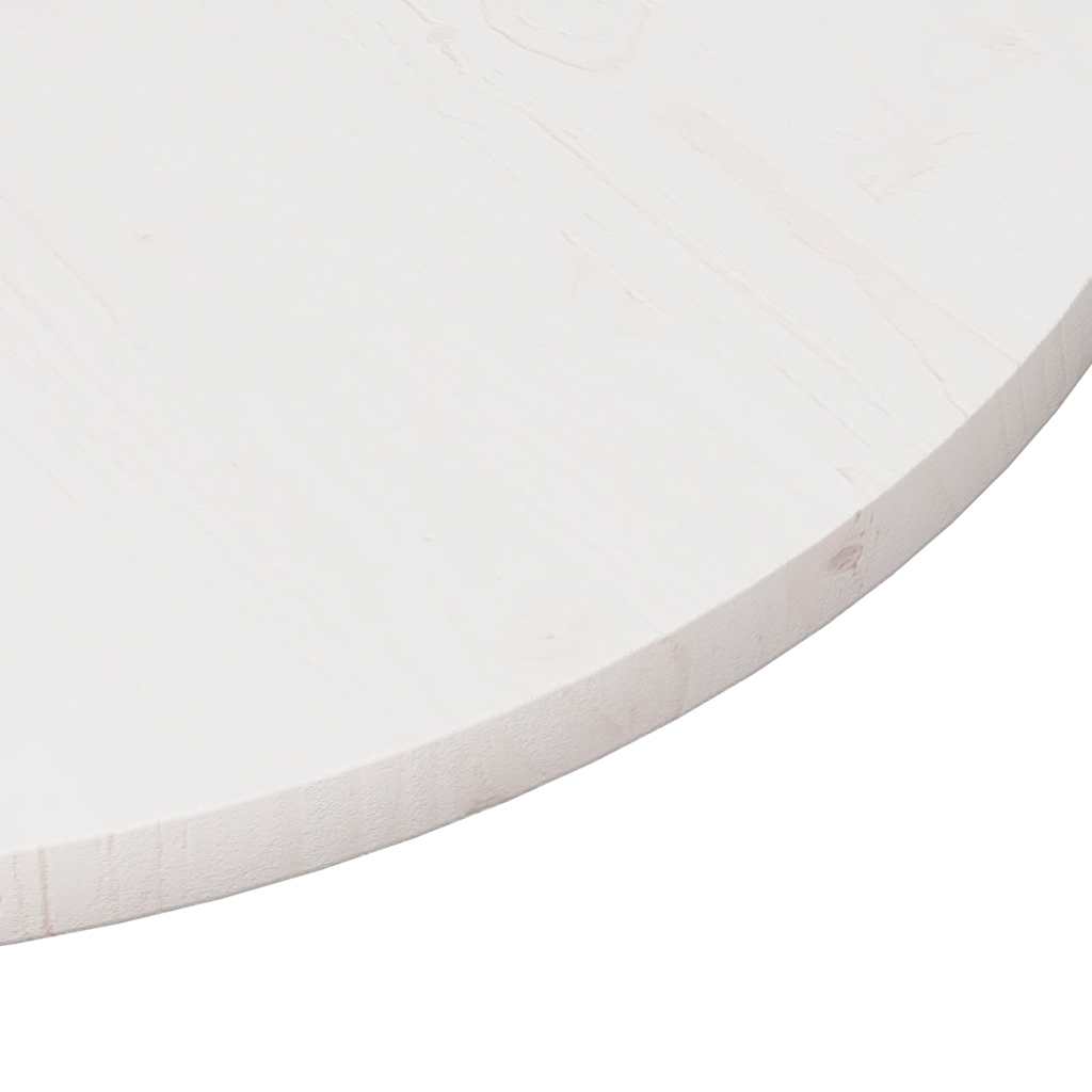 vidaXL Blat de masă rotund, alb, Ø80x3 cm, lemn masiv de pin vidaXL Blat de masă rotund, alb, Ø80x3 cm, lemn masiv de pin