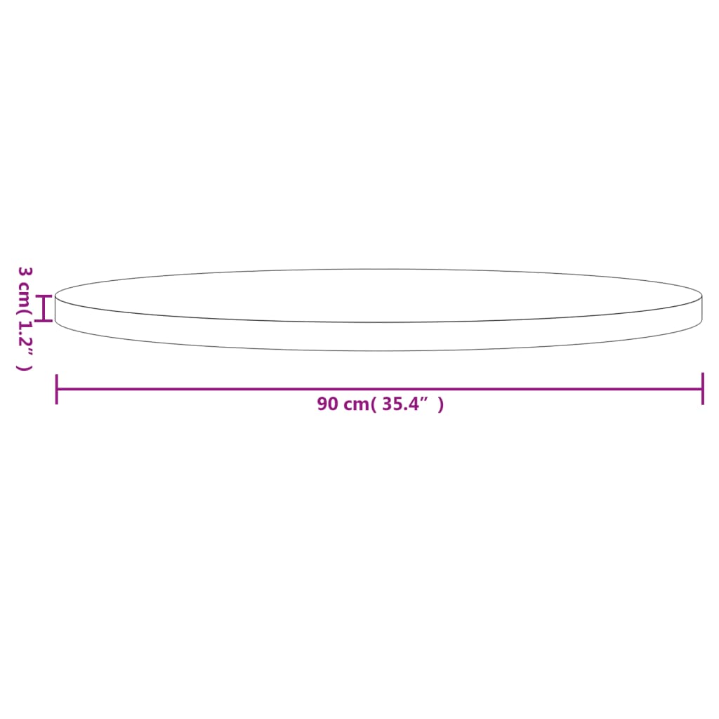 vidaXL Blat de masă rotund, alb, Ø90x3 cm, lemn masiv de pin vidaXL Blat de masă rotund, alb, Ø90x3 cm, lemn masiv de pin