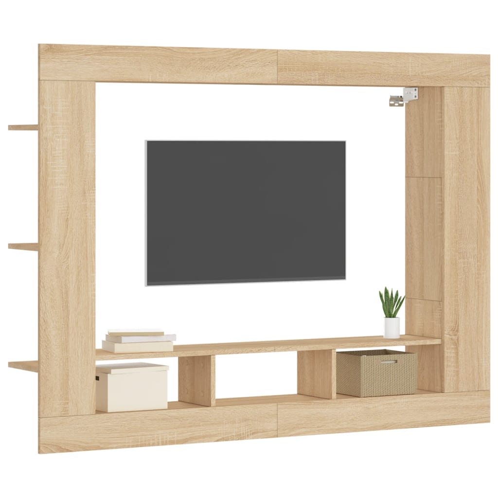 vidaXL Comodă TV, stejar sonoma, 152x22x113 cm, lemn compozit vidaXL Comodă TV, stejar sonoma, 152x22x113 cm, lemn compozit