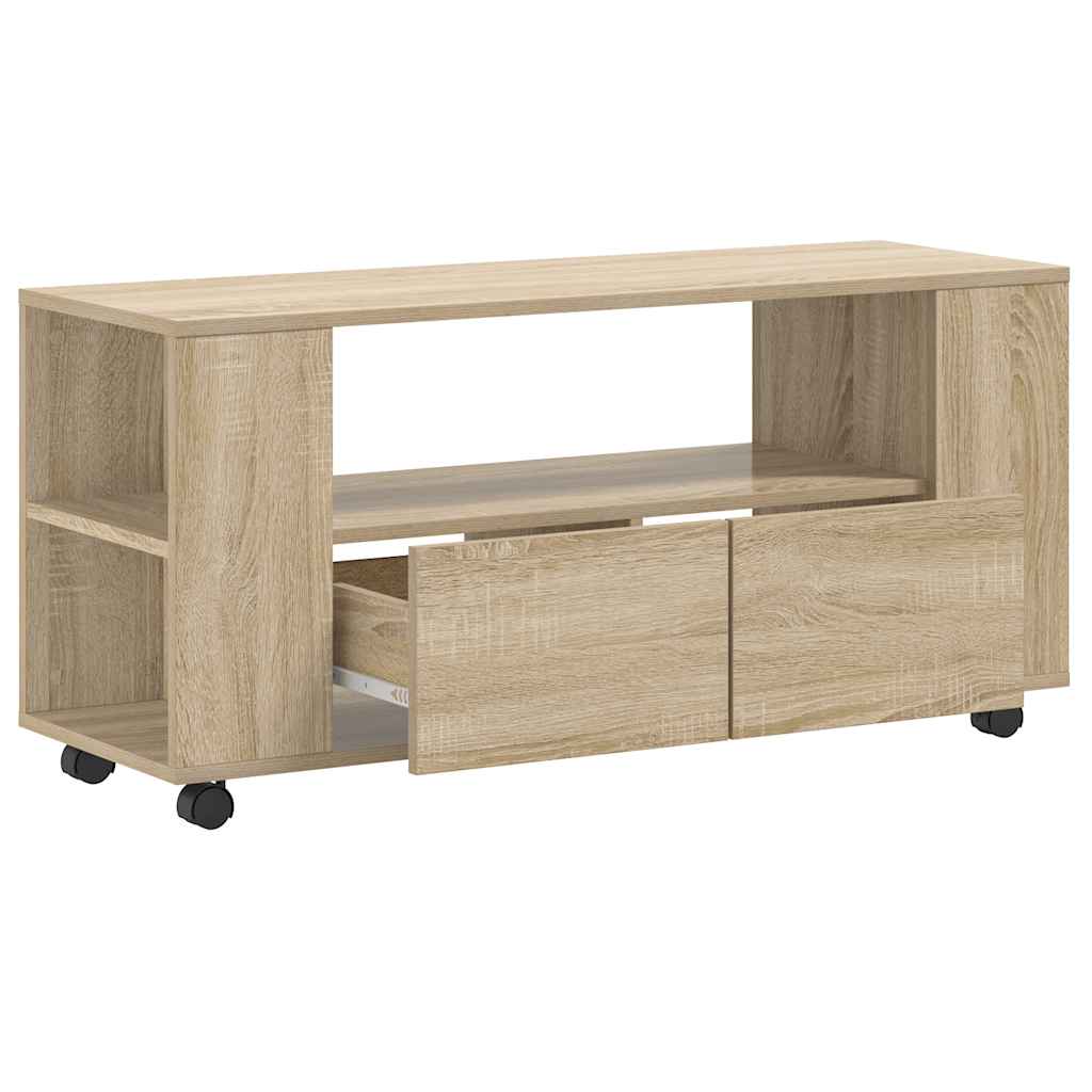 vidaXL Comodă TV, stejar sonoma, 102x34,5x43 cm, lemn prelucrat vidaXL Comodă TV, stejar sonoma, 102x34,5x43 cm, lemn prelucrat