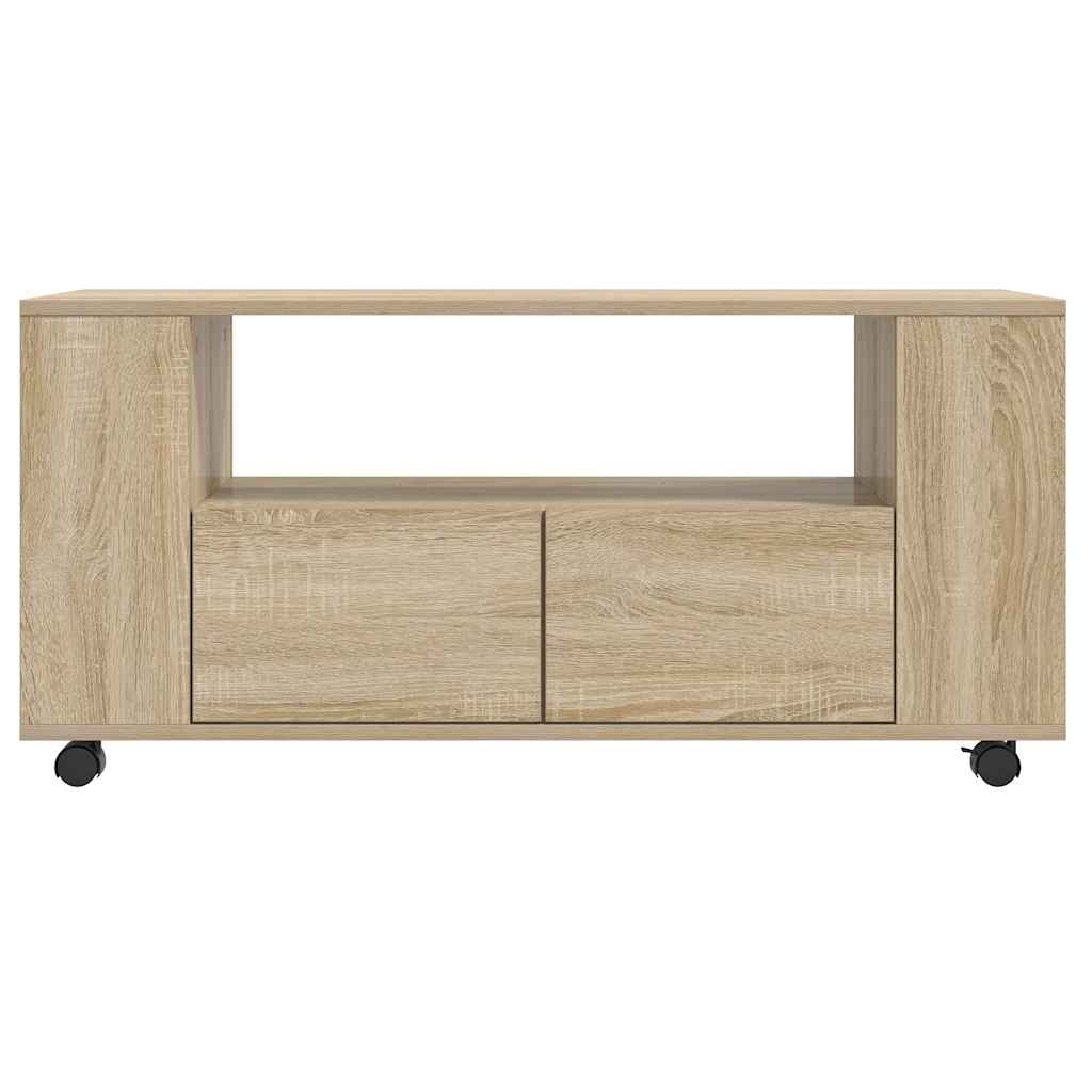 vidaXL Comodă TV, stejar sonoma, 102x34,5x43 cm, lemn prelucrat vidaXL Comodă TV, stejar sonoma, 102x34,5x43 cm, lemn prelucrat