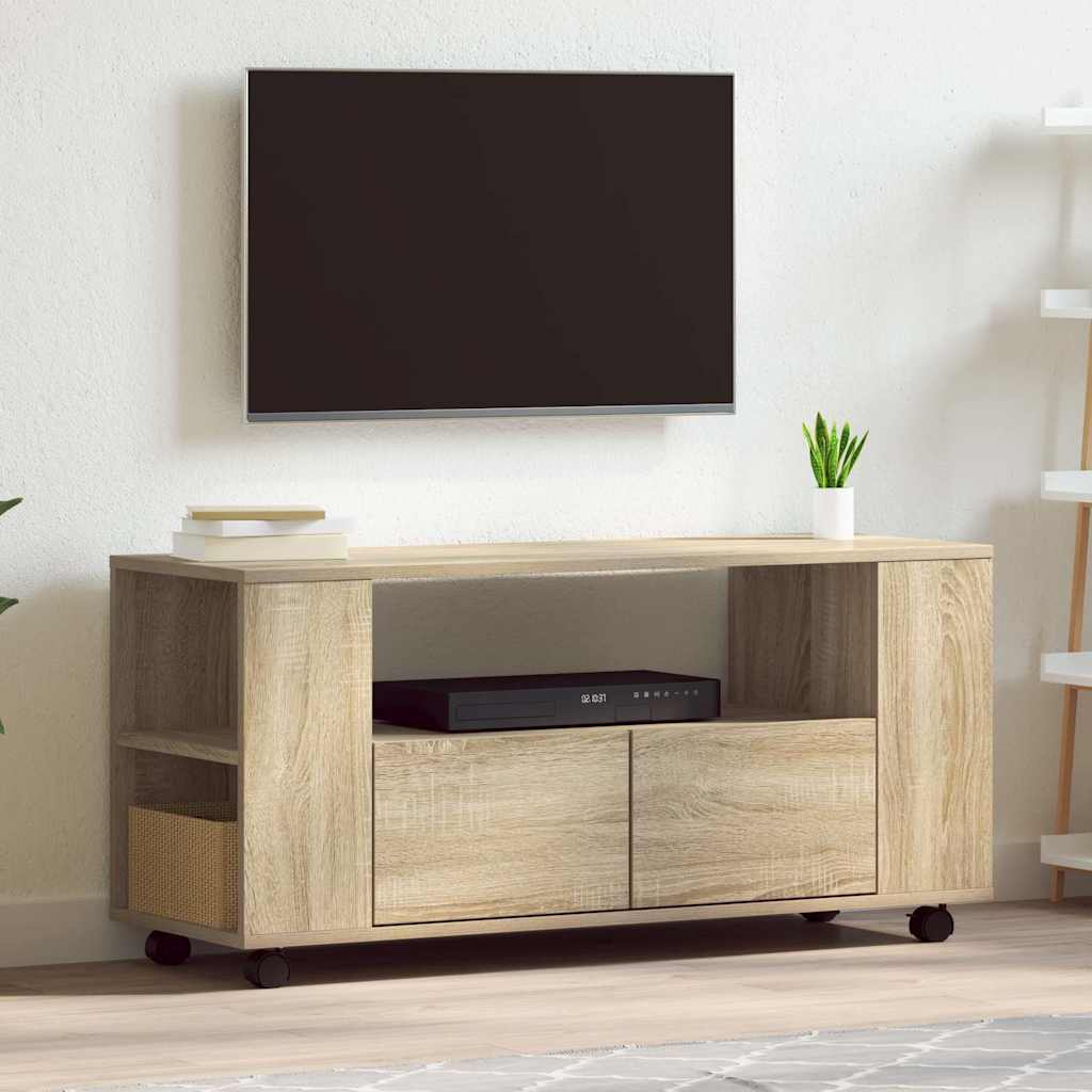 vidaXL Comodă TV, stejar sonoma, 102x34,5x43 cm, lemn prelucrat vidaXL Comodă TV, stejar sonoma, 102x34,5x43 cm, lemn prelucrat