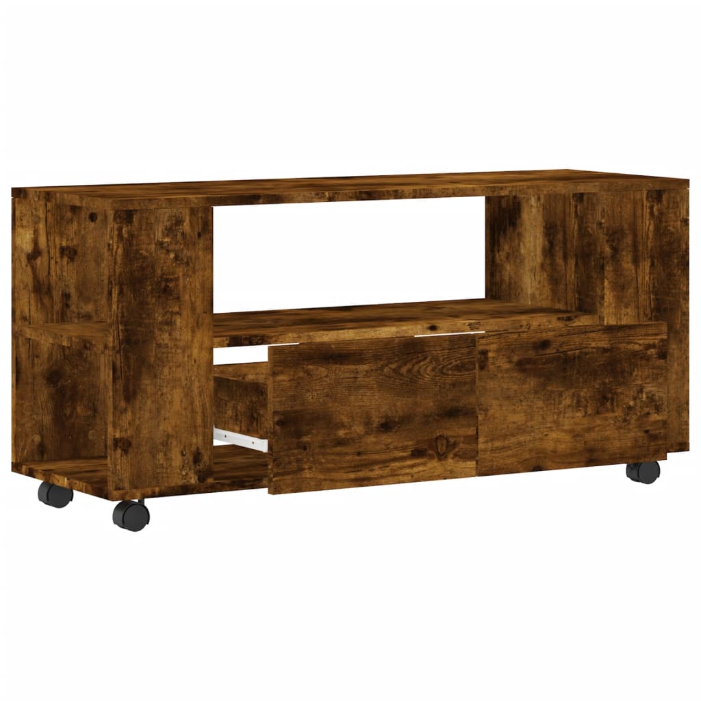 vidaXL Comodă TV, stejar fumuriu, 102x34,5x43 cm, lemn prelucrat vidaXL Comodă TV, stejar fumuriu, 102x34,5x43 cm, lemn prelucrat