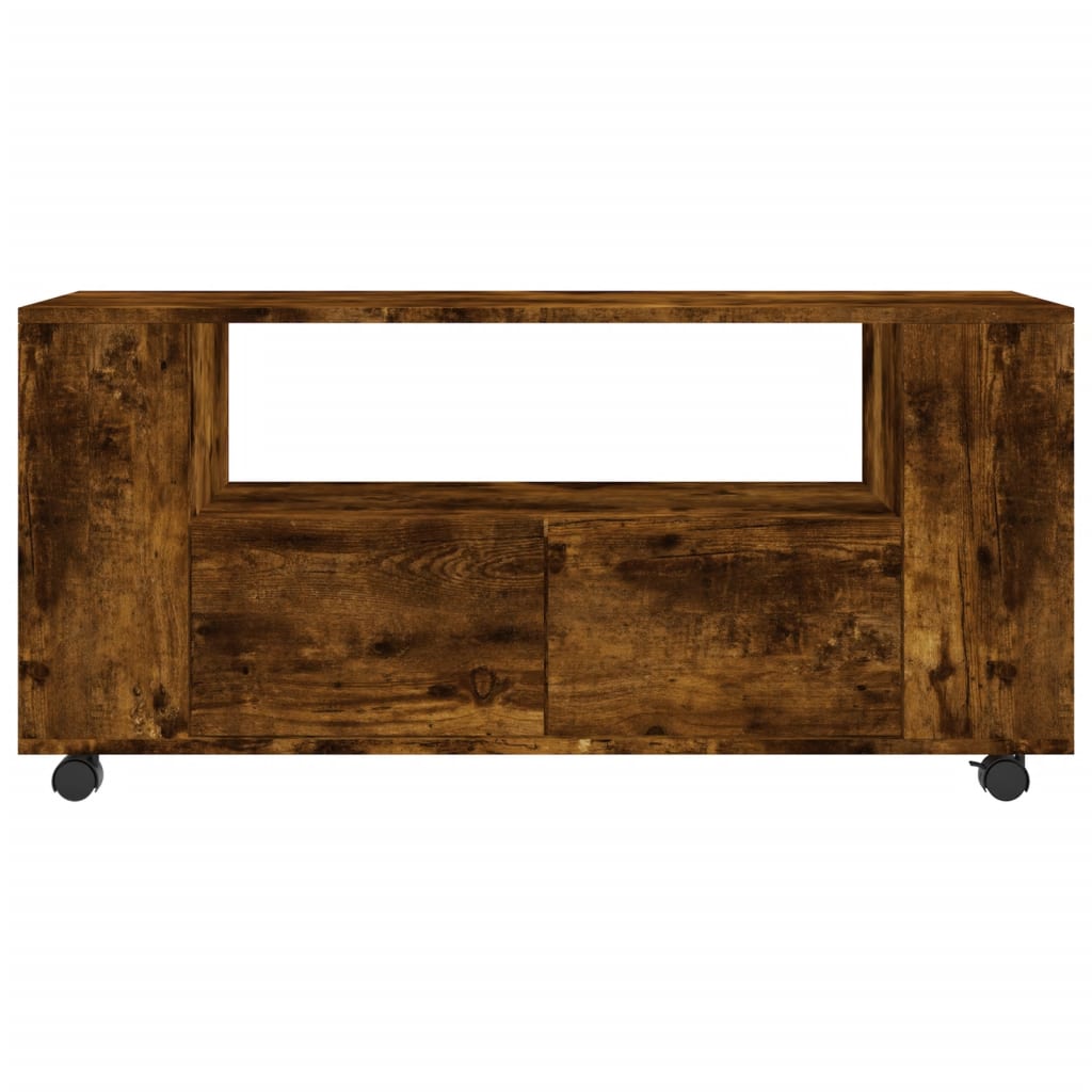 vidaXL Comodă TV, stejar fumuriu, 102x34,5x43 cm, lemn prelucrat vidaXL Comodă TV, stejar fumuriu, 102x34,5x43 cm, lemn prelucrat