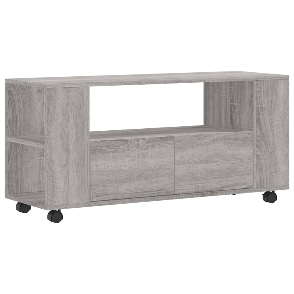 vidaXL Comodă TV, gri sonoma, 102x34,5x43 cm, lemn prelucrat vidaXL Comodă TV, gri sonoma, 102x34,5x43 cm, lemn prelucrat