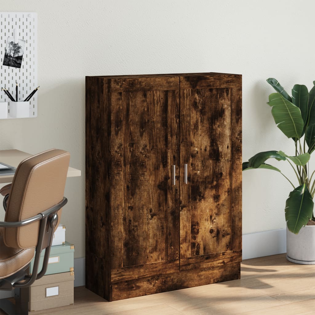 vidaXL Bibliotecă, stejar fumuriu, 82,5x30,5x115 cm, lemn prelucrat