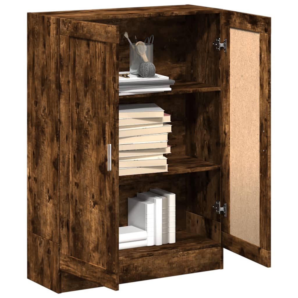 vidaXL Bibliotecă, stejar fumuriu, 82,5x30,5x115 cm, lemn prelucrat