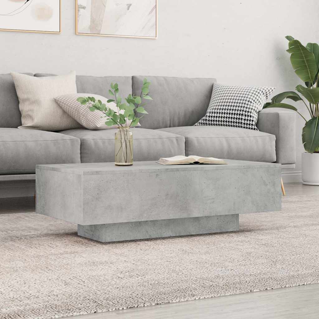 vidaXL Măsuță de cafea, gri beton, 100x49,5x31 cm, lemn prelucrat vidaXL Măsuță de cafea, gri beton, 100x49,5x31 cm, lemn prelucrat