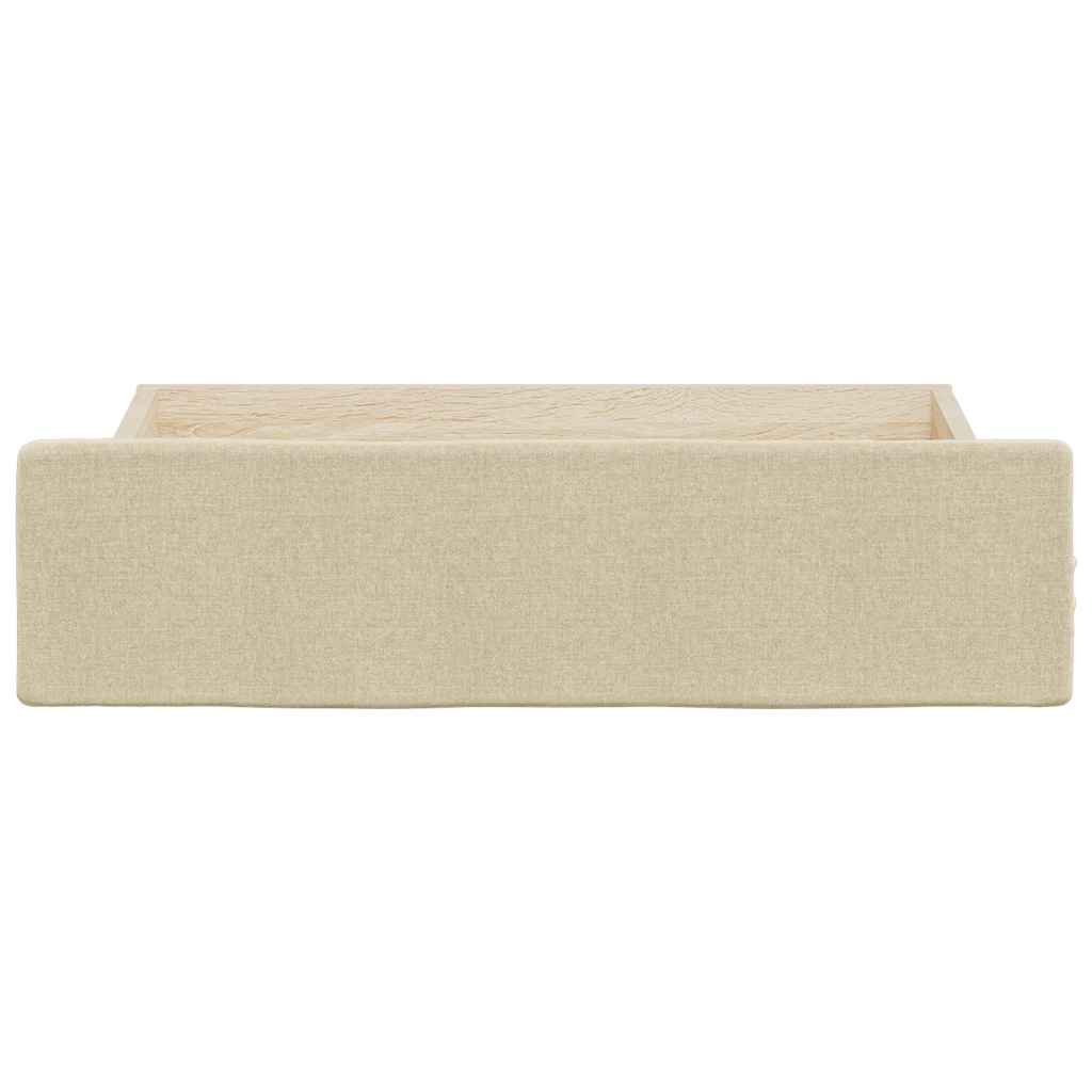 vidaXL Sertare de pat 2 buc, crem, lemn prelucrat și textil vidaXL Sertare de pat 2 buc, crem, lemn prelucrat și textil