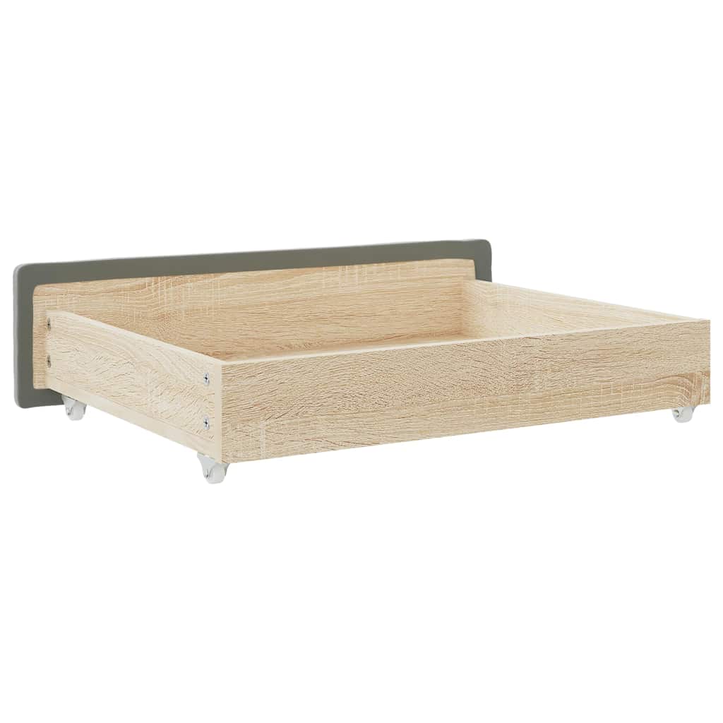 vidaXL Sertare de pat 2 buc, gri deschis, lemn prelucrat și textil vidaXL Sertare de pat 2 buc, gri deschis, lemn prelucrat și textil