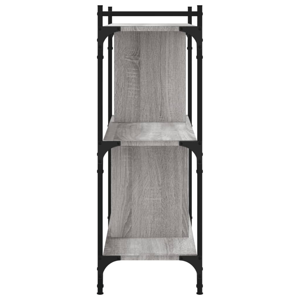 vidaXL Bibliotecă cu 3 niveluri gri sonoma 76x32x88 cm lemn compozit vidaXL Bibliotecă cu 3 niveluri gri sonoma 76x32x88 cm lemn compozit