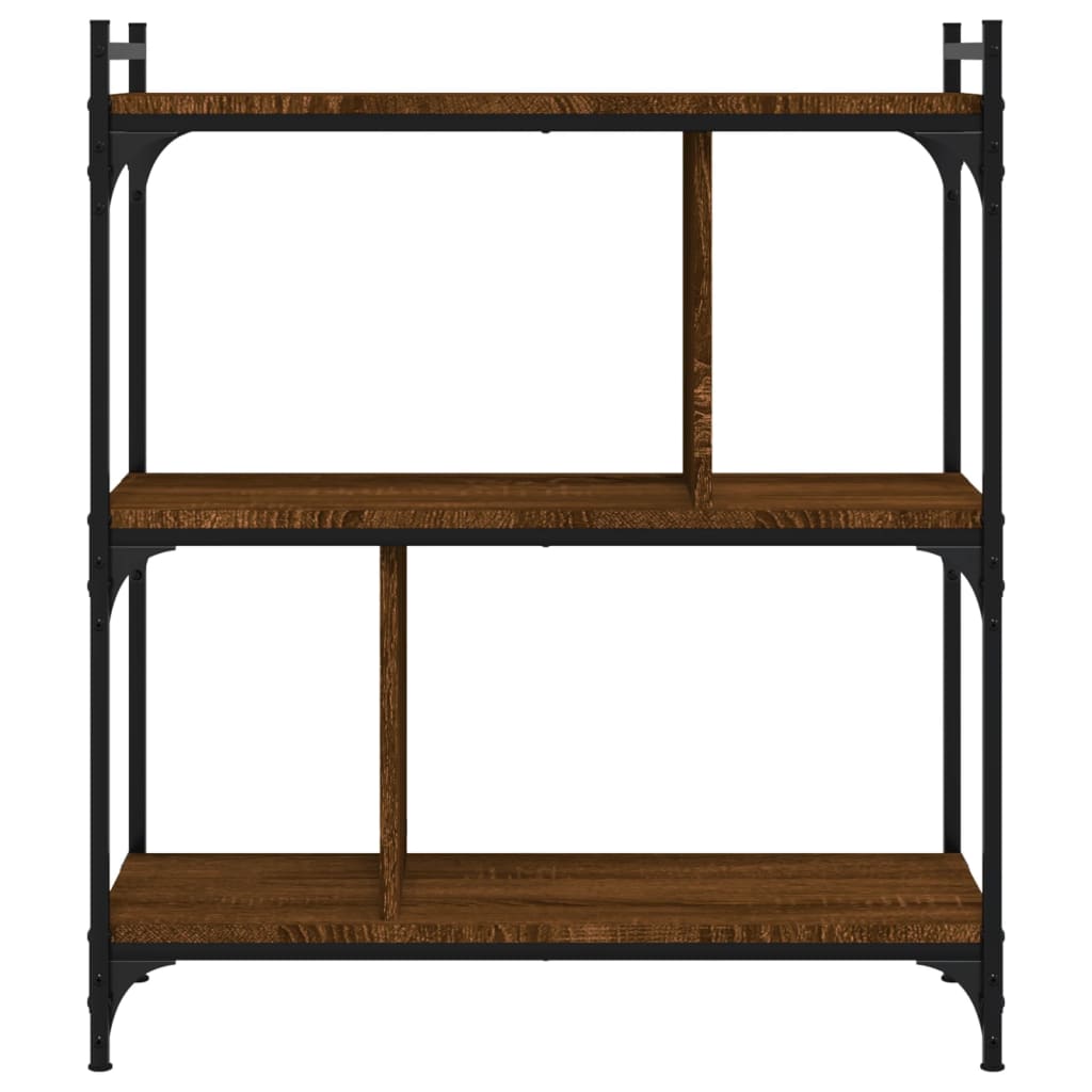 vidaXL Bibliotecă cu 3 niveluri, stejar maro 76x32x88 cm lemn compozit vidaXL Bibliotecă cu 3 niveluri, stejar maro 76x32x88 cm lemn compozit