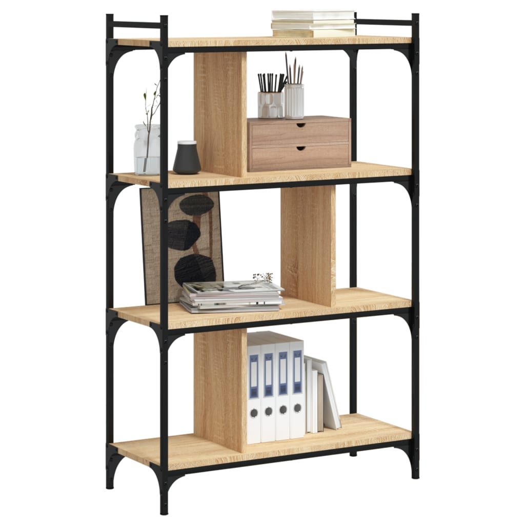 vidaXL Bibliotecă cu 4 niveluri, stejar sonoma, 76x32x123 cm, lemn vidaXL Bibliotecă cu 4 niveluri, stejar sonoma, 76x32x123 cm, lemn