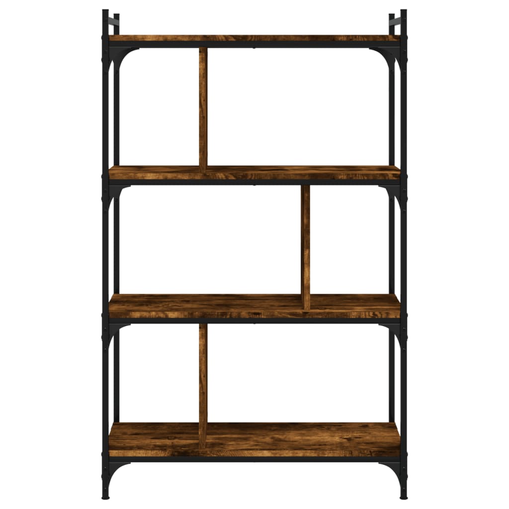 vidaXL Bibliotecă cu 4 niveluri, stejar fumuriu, 76x32x123 cm, lemn vidaXL Bibliotecă cu 4 niveluri, stejar fumuriu, 76x32x123 cm, lemn