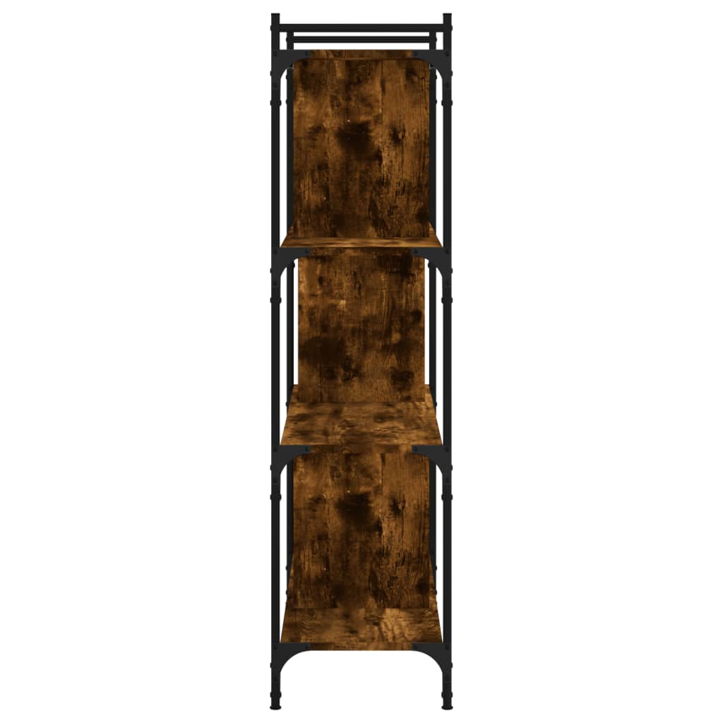 vidaXL Bibliotecă cu 4 niveluri, stejar fumuriu, 76x32x123 cm, lemn vidaXL Bibliotecă cu 4 niveluri, stejar fumuriu, 76x32x123 cm, lemn