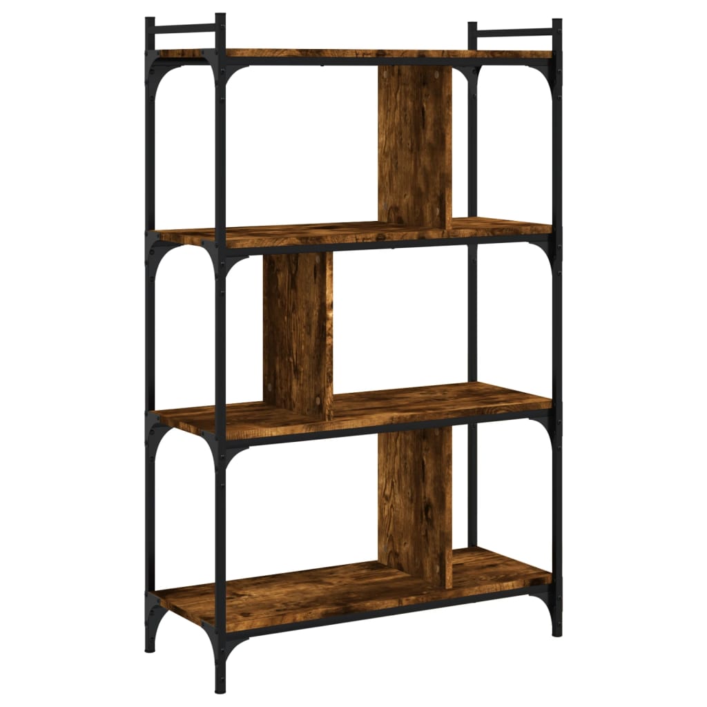 vidaXL Bibliotecă cu 4 niveluri, stejar fumuriu, 76x32x123 cm, lemn vidaXL Bibliotecă cu 4 niveluri, stejar fumuriu, 76x32x123 cm, lemn
