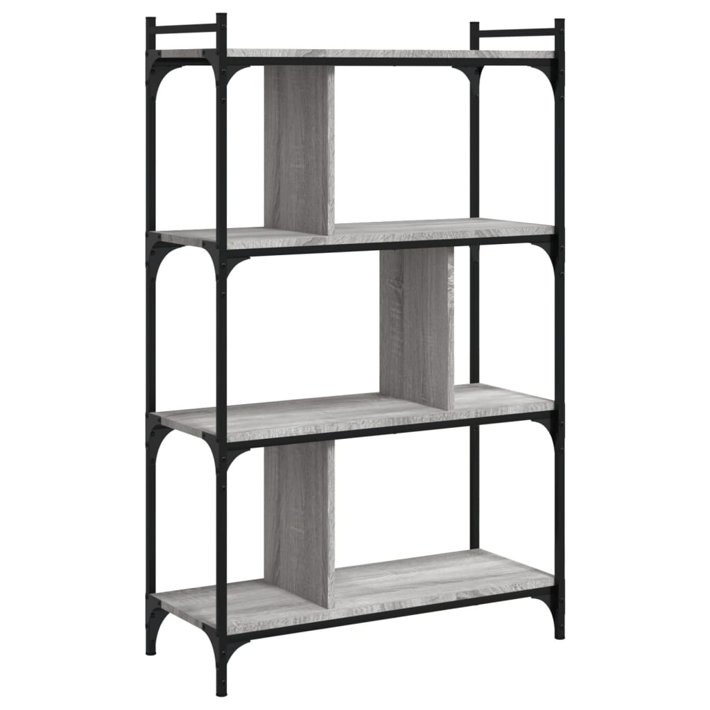 vidaXL Bibliotecă cu 4 niveluri gri sonoma 76x32x123 cm lemn compozit vidaXL Bibliotecă cu 4 niveluri gri sonoma 76x32x123 cm lemn compozit