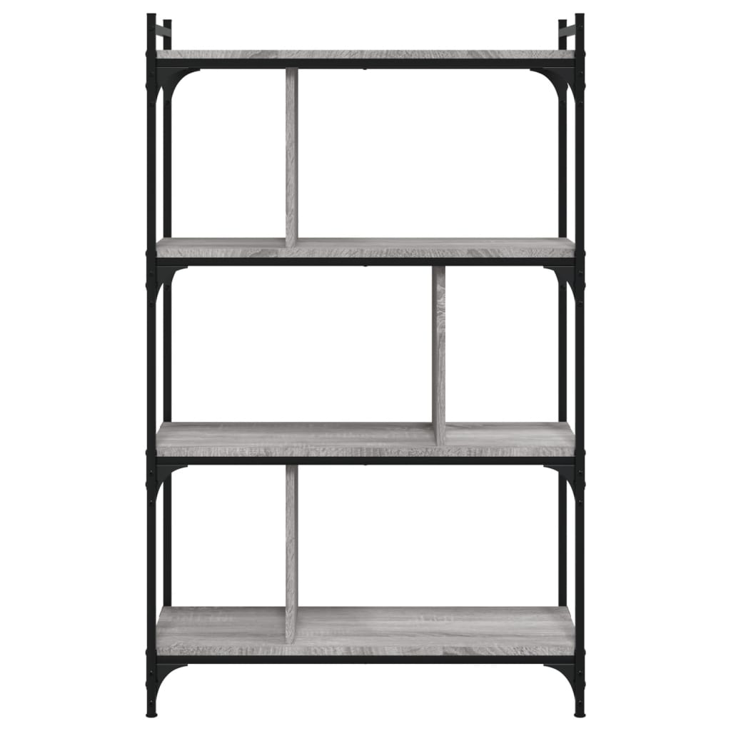 vidaXL Bibliotecă cu 4 niveluri gri sonoma 76x32x123 cm lemn compozit vidaXL Bibliotecă cu 4 niveluri gri sonoma 76x32x123 cm lemn compozit