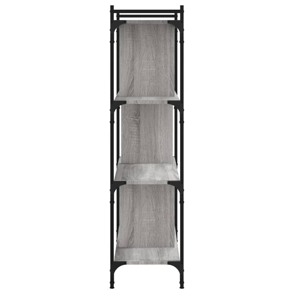 vidaXL Bibliotecă cu 4 niveluri gri sonoma 76x32x123 cm lemn compozit vidaXL Bibliotecă cu 4 niveluri gri sonoma 76x32x123 cm lemn compozit