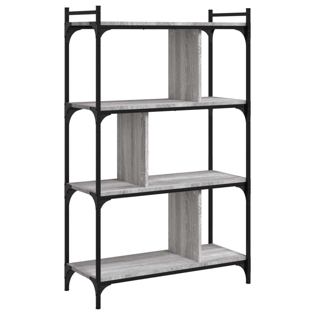 vidaXL Bibliotecă cu 4 niveluri gri sonoma 76x32x123 cm lemn compozit vidaXL Bibliotecă cu 4 niveluri gri sonoma 76x32x123 cm lemn compozit
