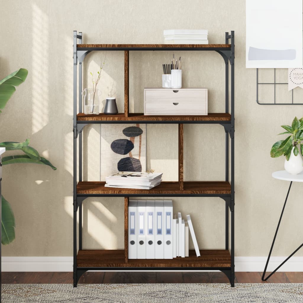vidaXL Bibliotecă cu 4 niveluri stejar maro 76x32x123 cm lemn compozit vidaXL Bibliotecă cu 4 niveluri stejar maro 76x32x123 cm lemn compozit