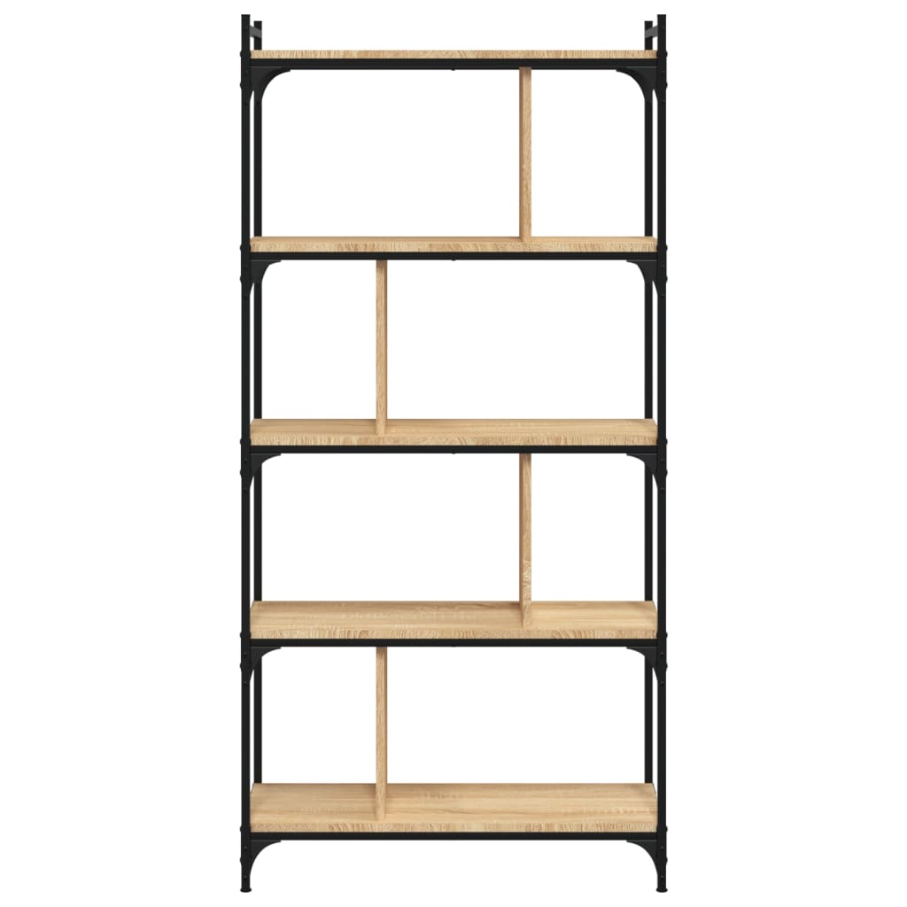 vidaXL Bibliotecă cu 5 niveluri, stejar sonoma, 76x32x158 cm, lemn vidaXL Bibliotecă cu 5 niveluri, stejar sonoma, 76x32x158 cm, lemn