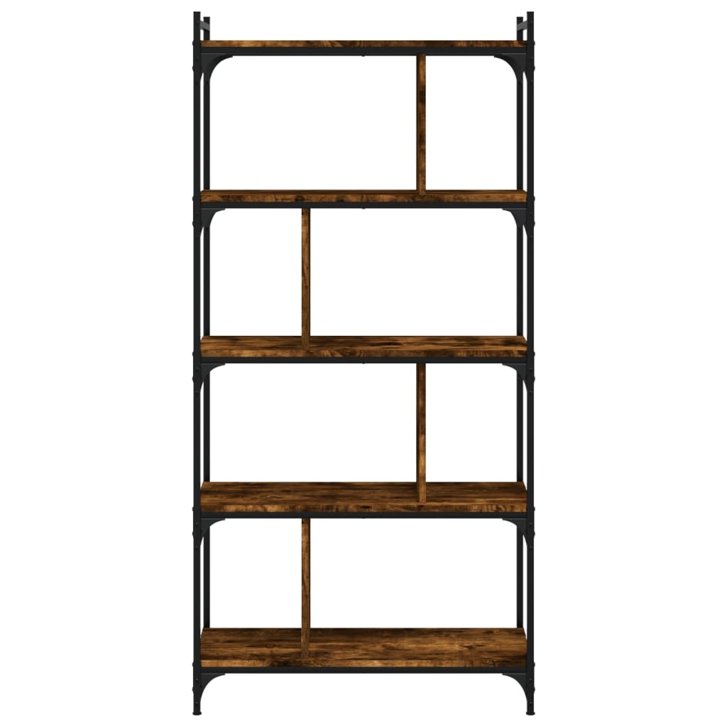vidaXL Bibliotecă cu 5 niveluri, stejar fumuriu, 76x32x158 cm, lemn vidaXL Bibliotecă cu 5 niveluri, stejar fumuriu, 76x32x158 cm, lemn