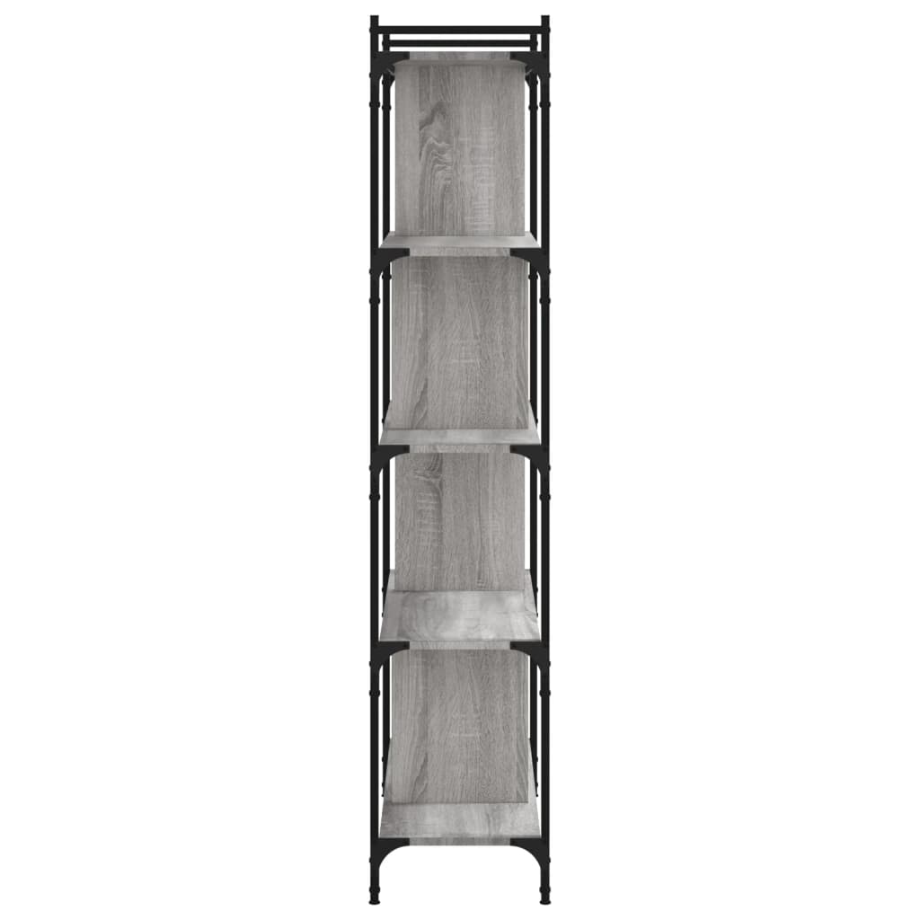 vidaXL Bibliotecă cu 5 niveluri gri sonoma 76x32x158 cm lemn compozit