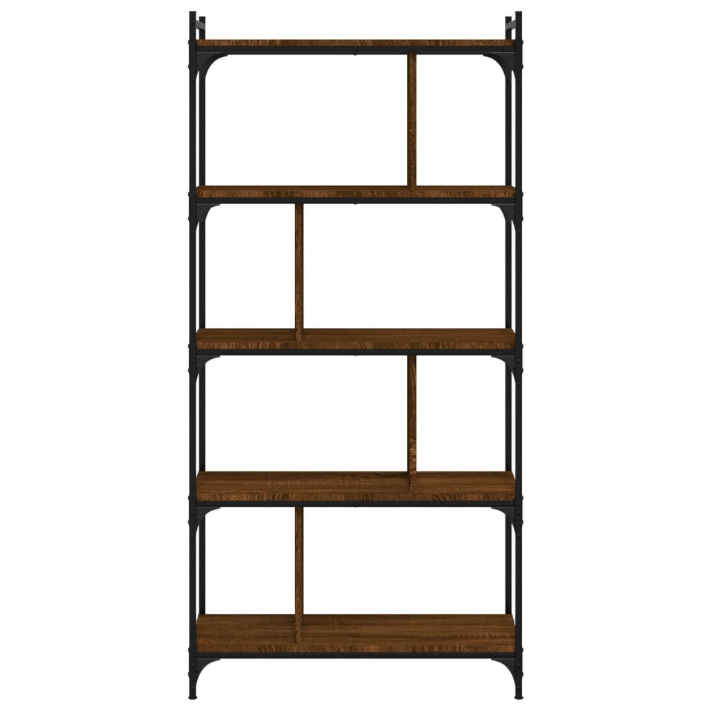 vidaXL Bibliotecă cu 5 niveluri stejar maro 76x32x158 cm lemn compozit vidaXL Bibliotecă cu 5 niveluri stejar maro 76x32x158 cm lemn compozit