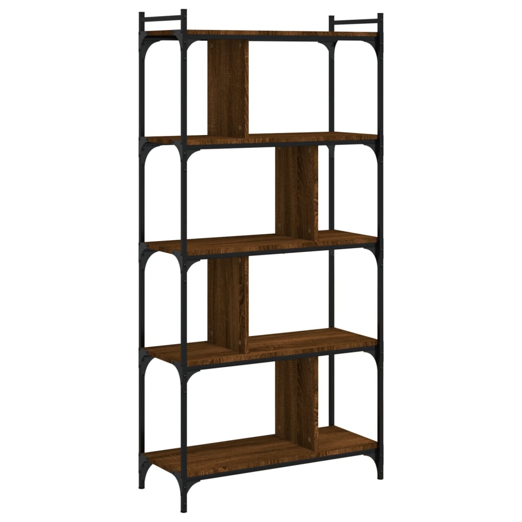 vidaXL Bibliotecă cu 5 niveluri stejar maro 76x32x158 cm lemn compozit vidaXL Bibliotecă cu 5 niveluri stejar maro 76x32x158 cm lemn compozit